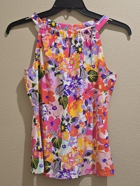 NWOT Jude Connally Claire Keyhole Printed Halter Top Sz S